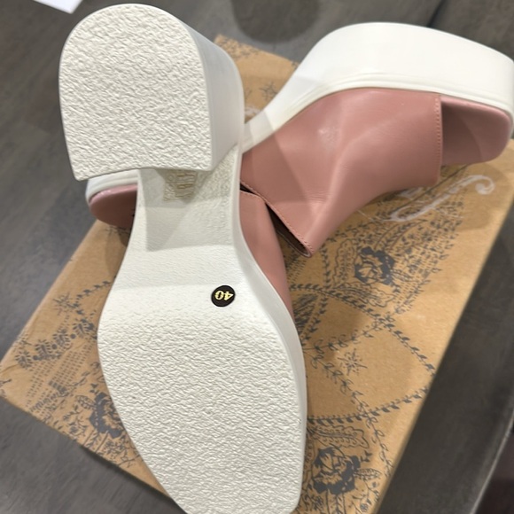 FREE PEOPLE 'Zoe' Platform Slide Sandal in Pink Size 9/40 - Picture 5 of 8